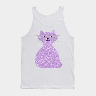 Knotty Cat - purple Tank Top